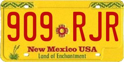 NM license plate 909RJR