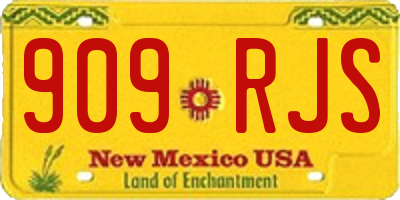 NM license plate 909RJS