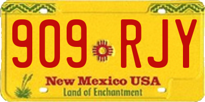 NM license plate 909RJY