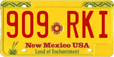 NM license plate 909RKI