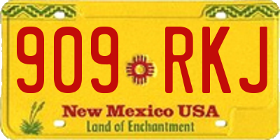 NM license plate 909RKJ