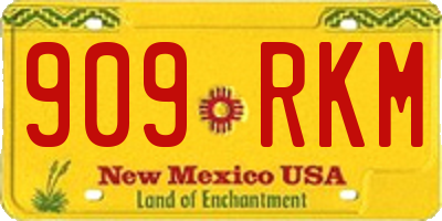 NM license plate 909RKM
