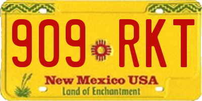 NM license plate 909RKT