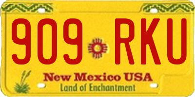 NM license plate 909RKU