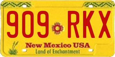 NM license plate 909RKX