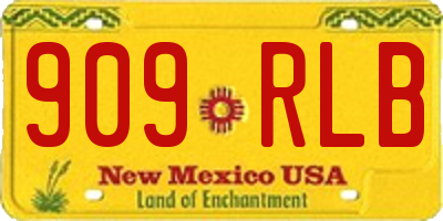 NM license plate 909RLB
