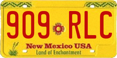 NM license plate 909RLC