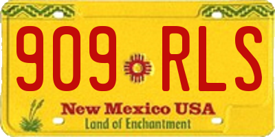 NM license plate 909RLS