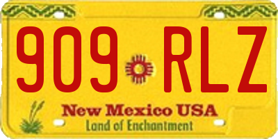 NM license plate 909RLZ