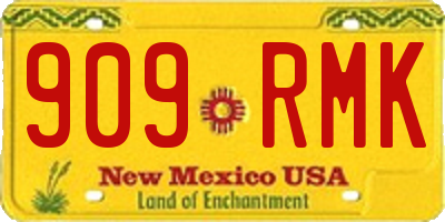 NM license plate 909RMK