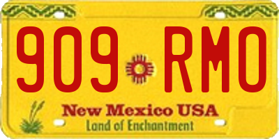 NM license plate 909RMO