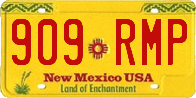 NM license plate 909RMP