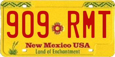 NM license plate 909RMT