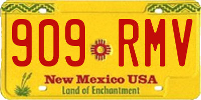 NM license plate 909RMV
