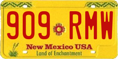 NM license plate 909RMW