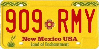 NM license plate 909RMY