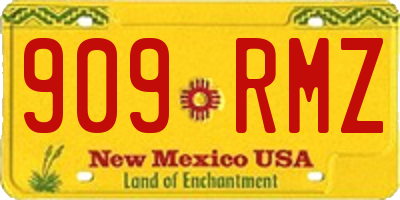 NM license plate 909RMZ