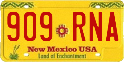 NM license plate 909RNA