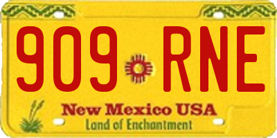 NM license plate 909RNE