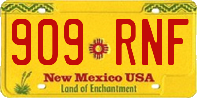 NM license plate 909RNF