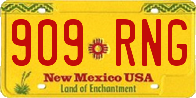 NM license plate 909RNG