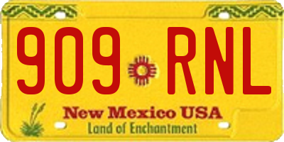NM license plate 909RNL