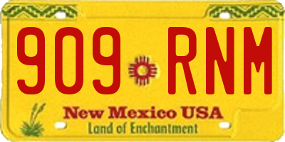 NM license plate 909RNM