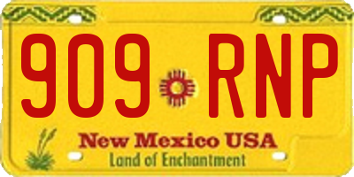 NM license plate 909RNP