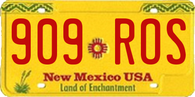 NM license plate 909ROS