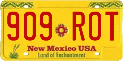 NM license plate 909ROT