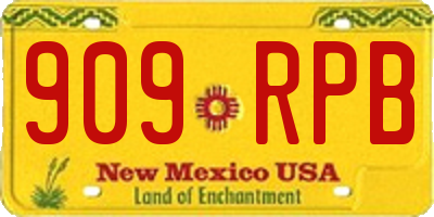 NM license plate 909RPB