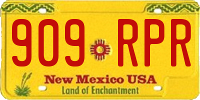 NM license plate 909RPR