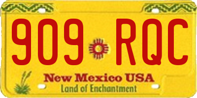 NM license plate 909RQC