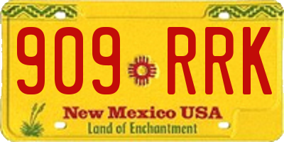 NM license plate 909RRK