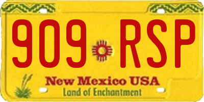 NM license plate 909RSP