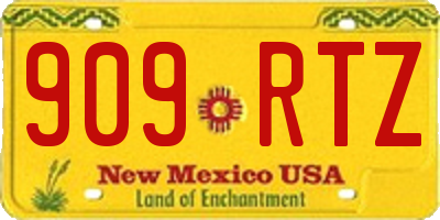 NM license plate 909RTZ