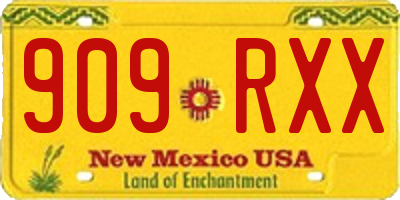 NM license plate 909RXX