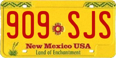 NM license plate 909SJS