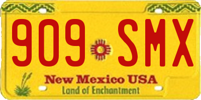 NM license plate 909SMX