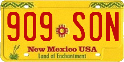 NM license plate 909SON