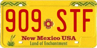 NM license plate 909STF