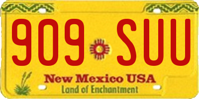 NM license plate 909SUU