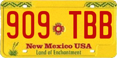 NM license plate 909TBB