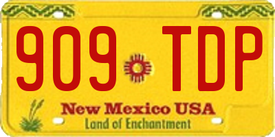 NM license plate 909TDP