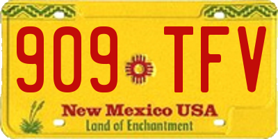NM license plate 909TFV