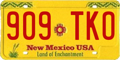 NM license plate 909TKO