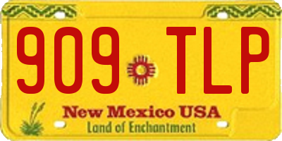 NM license plate 909TLP