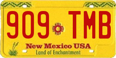 NM license plate 909TMB