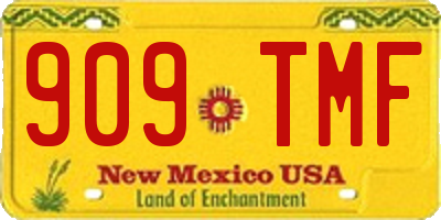 NM license plate 909TMF