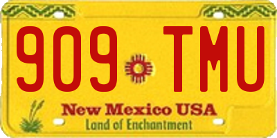 NM license plate 909TMU